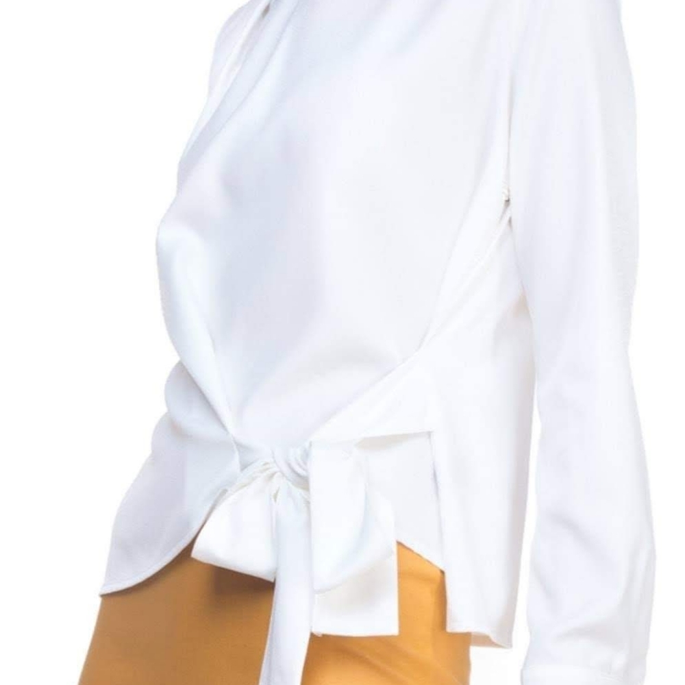 Front Ribbon Tie Shirt - Picture 3 of 4